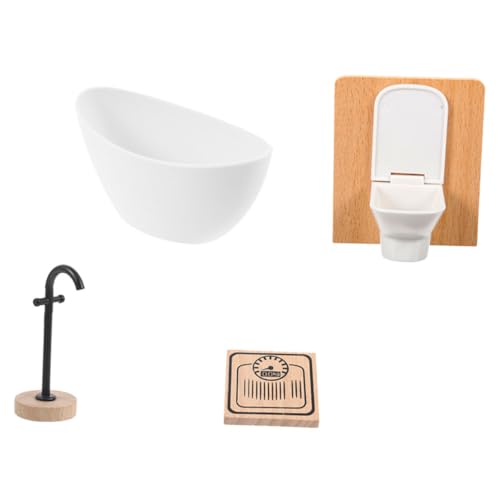 SOPOTUTU 1 Satz Maßstab für Puppenhaus Badewanne Toilette und Realistische Dekoration für Kreatives von SOPOTUTU