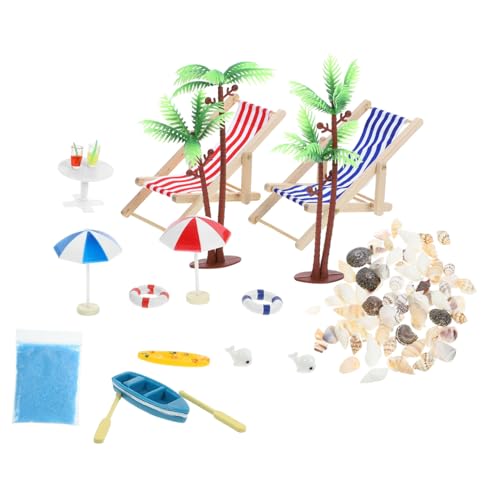 SOPOTUTU 1 Satz Mikrolandschaftsornament Mini Bausätze nautisch Regenschirm Ornamente zum Basteln Strandverzierung aus Harz Harzornament Bambus von SOPOTUTU