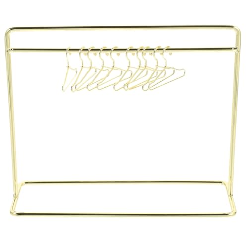 SOPOTUTU 1 Satz Mini Kleiderständer für Puppen mit Mini Kleiderbügeln Goldfarben Puppenhaus Zubehör zur Ordnung von Puppenbekleidung Sammler SOPOTUTU 1 Satz Mini Kleiderständer für Puppen mit Mini Kleiderbügeln Goldfarben Puppenhaus Zubehör zur Ordnung von Puppenbekleidung Sammler von SOPOTUTU