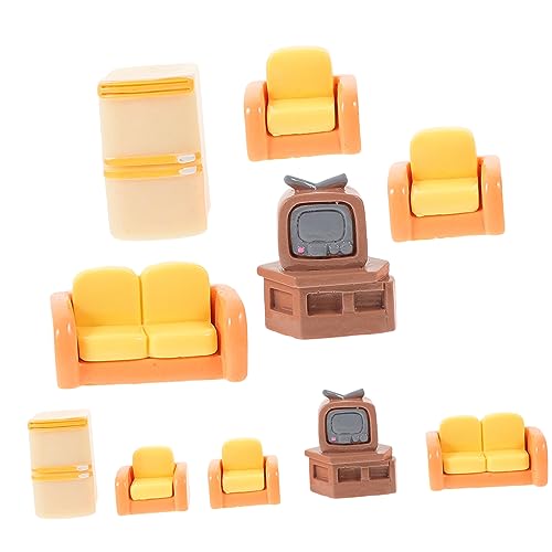 SOPOTUTU 1 Satz Miniaturmöbel für Puppenhaus Teiliges Sofa Modell mit Fernseher und Kühlschrank Perfektes Zubehör für Wohnzimmer und Mikroszenen Dekoration für Freunde SOPOTUTU 1 Satz Miniaturmöbel für Puppenhaus Teiliges Sofa Modell mit Fernseher und Kühlschrank Perfektes Zubehör für Wohnzimmer und Mikroszenen Dekoration für Freunde von SOPOTUTU
