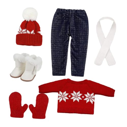 SOPOTUTU 1 Satz Puppen Weihnachtskostüm Süße Weihnachtskleidung mit Pullover Hose Mütze und Schal Perfektes DIY Zubehör für Festliches für Puppenliebhaber SOPOTUTU 1 Satz Puppen Weihnachtskostüm Süße Weihnachtskleidung mit Pullover Hose Mütze und Schal Perfektes DIY Zubehör für Festliches für Puppenliebhaber von SOPOTUTU