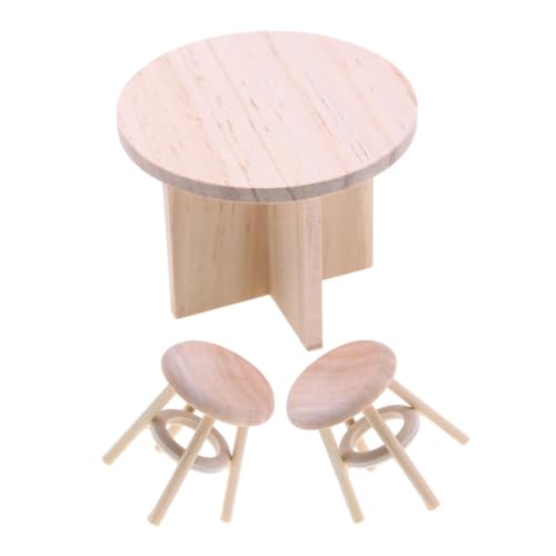 SOPOTUTU 1 Satz Puppenhausmöbel Miniaturmöbel kleine Puppenstubenmöbel Mini-Stühle Puppenhaus-Küche Puppenstubenstuhl und Tisch Modell Puppenstubentisch Esszimmer-Accessoire hölzern Beige SOPOTUTU 1 Satz Puppenhausmöbel Miniaturmöbel kleine Puppenstubenmöbel Mini-Stühle Puppenhaus-Küche Puppenstubenstuhl und Tisch Modell Puppenstubentisch Esszimmer-Accessoire hölzern Beige von SOPOTUTU