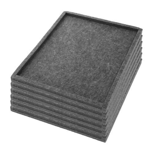 SOPOTUTU 1 Satz Puzzlehne Puzzle-Sortiertablett Puzzle-Sortierbretter Puzzleteile-Organizer Stapelbares Puzzlebrett Mehrzweck-Organizer-Fach Puzzle-Tablett gefühlt Dark Grey von SOPOTUTU