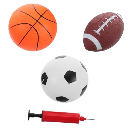SOPOTUTU 1 Satz Spielzeugballkombination Kleinkindspielzeug Kleiner Fußball Basketball Sprengen Hüpfball Für Basketball Mit Pumpe -Basketball Hüpfbauer Kunststoff SOPOTUTU 1 Satz Spielzeugballkombination Kleinkindspielzeug Kleiner Fußball Basketball Sprengen Hüpfball Für Basketball Mit Pumpe -Basketball Hüpfbauer Kunststoff von SOPOTUTU