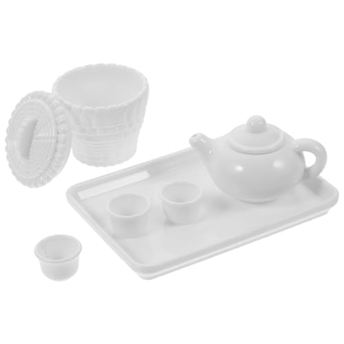 SOPOTUTU 1 Satz Tee Service Puppenhaus Zubehör mit Teetasse und Perfektes Bastelset für Kreative Rollenspiele Stilvolle Dekoration für Mini Häuser und Szenen SOPOTUTU 1 Satz Tee Service Puppenhaus Zubehör mit Teetasse und Perfektes Bastelset für Kreative Rollenspiele Stilvolle Dekoration für Mini Häuser und Szenen von SOPOTUTU