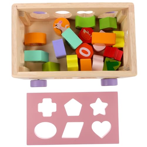 SOPOTUTU 1 Satz Tierbaustein Auto Tierfigur Holzbaustein LKW Aus Holz Spielzeugauto Aus Holz Pädagogisches Kinderkognitionsspielzeug Kinderautospielzeug Colorful Hölzern von SOPOTUTU