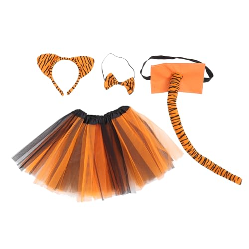SOPOTUTU 1 Satz Tiger Kostümset für Teiliges mit Haarband Tigerohren und Rock Cosplay Halloween und Kinderfeste Bequemes Material Vielseitig Kombinierbar Kreative Designs SOPOTUTU 1 Satz Tiger Kostümset für Teiliges mit Haarband Tigerohren und Rock Cosplay Halloween und Kinderfeste Bequemes Material Vielseitig Kombinierbar Kreative Designs von SOPOTUTU