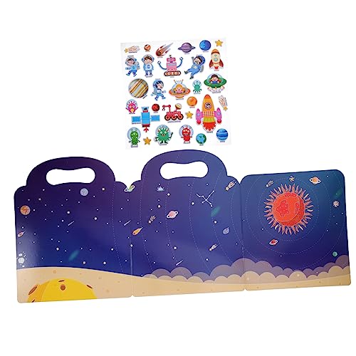 SOPOTUTU 1 Satz Wiederverwendbares Stickerbuch für Pädagogischen Aufklebern für Kreative Aktivitäten Fördert Fantasie und Lernfähigkeiten Geeignet für Vorschule und Kindergarten von SOPOTUTU