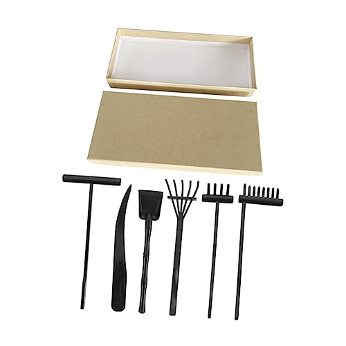 SOPOTUTU 1 Satz Zen Garten Sandrechen Set Teile für Kreative Sandgestaltung Schwarze Rechen und Aufbewahrungsbox Deko Tool für Meditation und Entspannung SOPOTUTU 1 Satz Zen Garten Sandrechen Set Teile für Kreative Sandgestaltung Schwarze Rechen und Aufbewahrungsbox Deko Tool für Meditation und Entspannung von SOPOTUTU