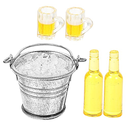 SOPOTUTU 1satz Miniatur-szenenmodell Zubehörset Mini Eiskübel Mini Eiswürfel Miniatur Dekoration Für Puppenhäuser Vielseitig Einsetzbar Für Kreative -projekte Und Raumgestaltung von SOPOTUTU