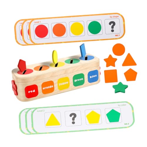 SOPOTUTU 1 Satz zum Sortieren von Geometrien Formklassifizierungsspielzeug zum Sortieren von Formen lustiges Kinderspielzeug Formen für Vorschulrätsel Holz von SOPOTUTU