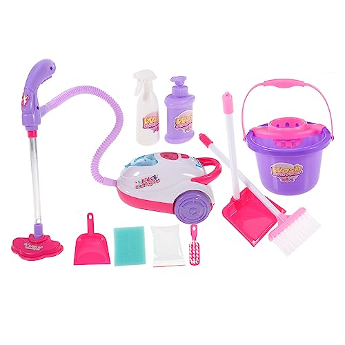SOPOTUTU 1 Set 11 Teiliger Simulationsstaubsauger Staubsauger Set Staubsauger Kleinkind Staubsauger Sauger Echter Kunststoff Rot Zufällige Farbe von SOPOTUTU