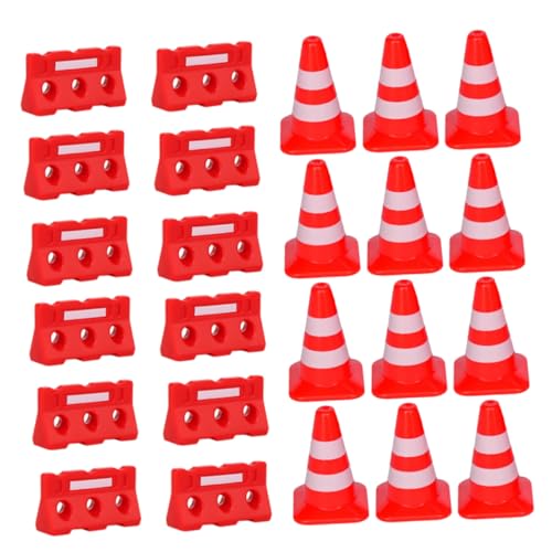 SOPOTUTU 1 Set Straßenschild Barrikaden Kleine Verkehrssicherheitskegel Spielhindernis Verkehrskegel Outdoor Fußballkegel Für Das Training Mini Garage Straßensperren Modell Roter von SOPOTUTU