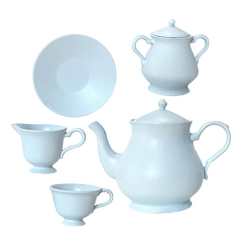 SOPOTUTU 1 Set Teeservice Teetasse Miniaturtasse Mini Dinge Mini Puppenhaus Küchenmöbel Mini Puppenhausmöbel Puppenhaus Minitasse Mini Puppenhaus Zubehör Himmelblaue Legierung von SOPOTUTU