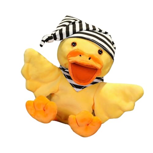 SOPOTUTU 1 Stück Entenhandschuhe Stofftiere für vor, Spiel zu interaktive Puppen für Geschichte erzählende Handpuppe Cartoon-Handpuppe kurzer Plüsch Yellow von SOPOTUTU