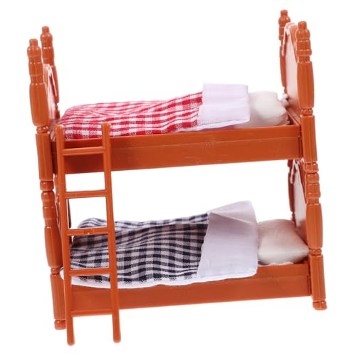 SOPOTUTU 1 Stück Mini Schlafzimmer Stockbett für Puppenhaus Kreatives Spielzeugbett mit Kissen und Decken Realistische Details für Kinderzimmer Dekoration und Fotografie Langlebig und SOPOTUTU 1 Stück Mini Schlafzimmer Stockbett für Puppenhaus Kreatives Spielzeugbett mit Kissen und Decken Realistische Details für Kinderzimmer Dekoration und Fotografie Langlebig und von SOPOTUTU