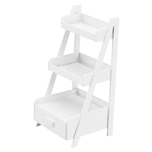 SOPOTUTU 1 Stück Miniaturregal Kleiner Tisch Anzeige Deck Tür kinderzimmermöbel Home Decor Dollhouse Accessories cadfi regalhalterung Mini-Möbelmodell Mini House Accessory hölzern Weiß von SOPOTUTU