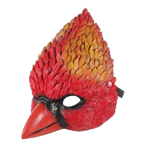 SOPOTUTU 1 Stück Vogelkopfmaske halloween masken halloweenmaske halloween-masken karnawal Halloween -Skelettmaske Grimasse Taube tiere tierische Maske tierische PU-Schaum rot von SOPOTUTU