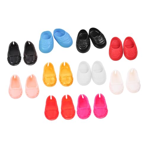 SOPOTUTU 10 Paar Babyschuhe Puppen Mädchen Winzige Ersatz Dekoration Für Zubehör Miniatur Simulierte Mini Schuhe Hausschuhe Mikro Landschafts Requisiten Mini Schuhe Modelle von SOPOTUTU