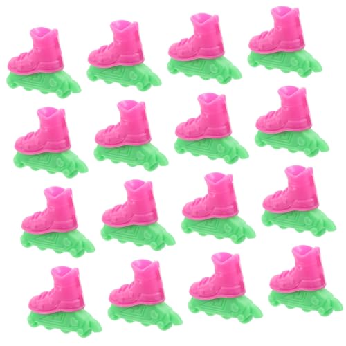SOPOTUTU 10 Paare Rollschuhe Für Puppen Puppenschuhe Miniatur-Schuhe Puppen- -Schuhe Plastik von SOPOTUTU