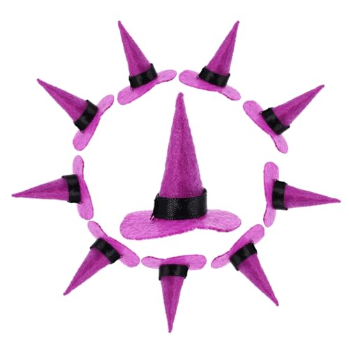 SOPOTUTU 10 Stk. Elfenhut Miniatur Hexenhüte aus Filz für Halloween-Partys hängende Hexenhüte Halloween-Filzhut winzig klein zerzaust Hexenhut Filzstoff Violett SOPOTUTU 10 Stk. Elfenhut Miniatur Hexenhüte aus Filz für Halloween-Partys hängende Hexenhüte Halloween-Filzhut winzig klein zerzaust Hexenhut Filzstoff Violett von SOPOTUTU