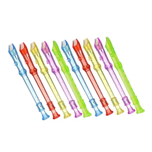 SOPOTUTU 10 Stück 6 Musik Instrumente Für Musikalische Blockflöte Blockflöteninstrument Für Blockflöten Musikinstrumente Musik-Recorder Flöteninstrument Aus Kunststoff Plastik von SOPOTUTU