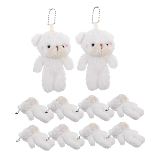 SOPOTUTU 10 Stück Bärenanhänger Bären Piñata Plüsch Schlüsselanhänger Anhänger Gebetsbär Winzige Bären Bären Plüsch Anhänger Kleine Bären Süße Schlüsselanhänger Für Frauen von SOPOTUTU