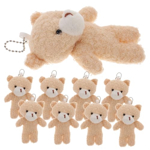 SOPOTUTU 10 Stück Bärenanhänger Stofftier Schlüsselanhänger Kleiner Bär Mini Bären Bären Partygeschenke Bären Schlüsselanhänger Cartoon Bärenpuppe Bärenpuppe Kleine Bären von SOPOTUTU