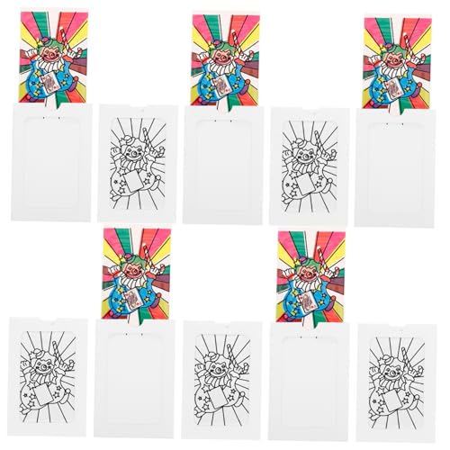 SOPOTUTU 10 Stück Clown Farbwechselkarten Kreatives Halloween für Ausmalposter und Farbwechselkarten für Fantasievolle Aktivitäten und Partyspaß SOPOTUTU 10 Stück Clown Farbwechselkarten Kreatives Halloween für Ausmalposter und Farbwechselkarten für Fantasievolle Aktivitäten und Partyspaß von SOPOTUTU