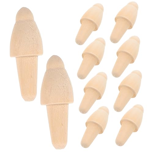 SOPOTUTU 10 Stück Holz Gyroskop Achsen Zubehör für Ersatzteile für DIY Handwerksbedarf Traditionelle Holzspielzeuge Stabil und Langlebig von SOPOTUTU