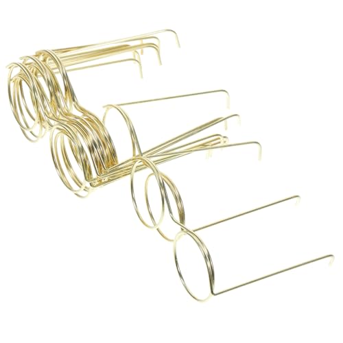SOPOTUTU 10 Stück Mini-Brillenspielzeug Puppe klein Rahmen Miniatur für Mädchen gläser basteln sie eine Sonnenbrille zum dekorieren Minature Dinge Bastelbrille Stahl Golden von SOPOTUTU