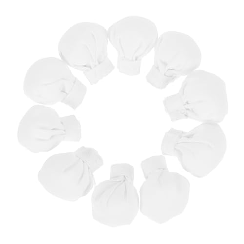 SOPOTUTU 10 Stück Mini -Kochhut Kleiner Hut Puppenbastelhüte Minihut für Haarschmuck Mini-Teeparty-Hüte Miniatur-Puppenhüte Kleiner Zylinder Mini-Hüte Stoff Weiß von SOPOTUTU