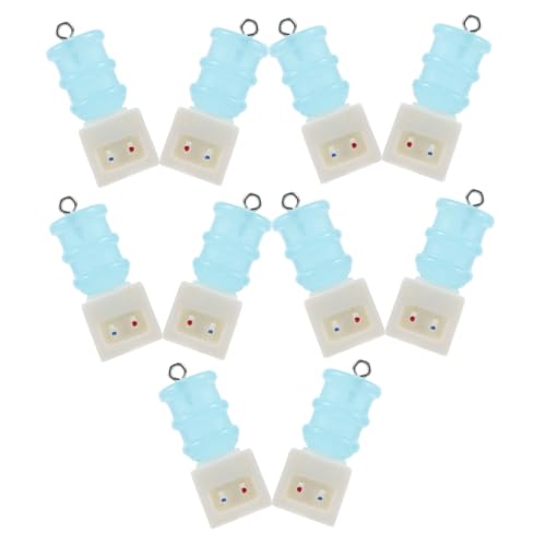 SOPOTUTU 10 Stück Mini-wasserspender-anhänger Lebensmittelanhänger Für Die Schmuckherstellung Anhänger Für Socken Mit Parfümflasche Lebensmittel-ohrring-anhänger Schmuckanhänger Süß Harz von SOPOTUTU
