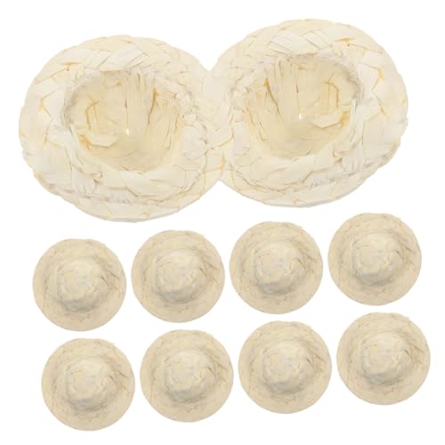 SOPOTUTU 10 Stück Miniaturisierte Woven Doll Hats Handgefertigte Strohhüte für Puppen Flaschen DIY Bastelprojekte ohne Grate Zubehör für Kreative Dekorationen SOPOTUTU 10 Stück Miniaturisierte Woven Doll Hats Handgefertigte Strohhüte für Puppen Flaschen DIY Bastelprojekte ohne Grate Zubehör für Kreative Dekorationen von SOPOTUTU