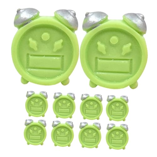 SOPOTUTU 10 Stück Puppenhaus Zubehör Leichte Resin Miniatur Uhren Realistische Mini Haus Dekoration Tragbare Mini Alarmuhren in Matcha für Modelllandschaften SOPOTUTU 10 Stück Puppenhaus Zubehör Leichte Resin Miniatur Uhren Realistische Mini Haus Dekoration Tragbare Mini Alarmuhren in Matcha für Modelllandschaften von SOPOTUTU