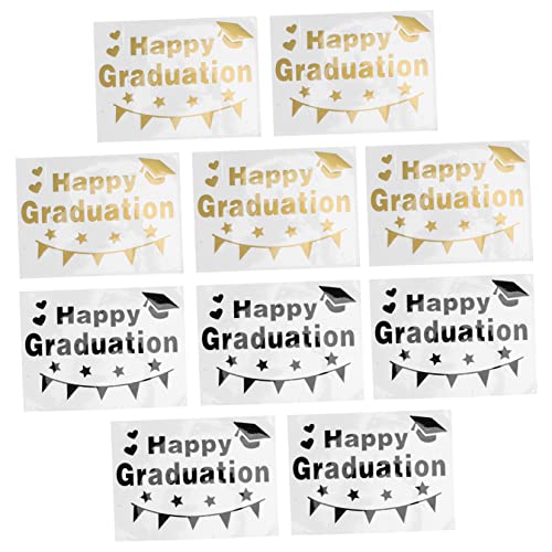 SOPOTUTU 10 Stück Teiliges Abschlussfeier Aufkleber Ballon Dekoration für Graduierungspartys Material Personalisierbare Sticker für Unvergessliche und Festlichkeiten SOPOTUTU 10 Stück Teiliges Abschlussfeier Aufkleber Ballon Dekoration für Graduierungspartys Material Personalisierbare Sticker für Unvergessliche und Festlichkeiten von SOPOTUTU
