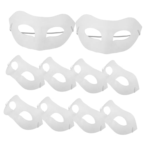 SOPOTUTU 10 Stück Teiliges DIY Papiermasken zum Bemalen Blanko Masken für Erwachsene Umweltfreundliche Pappmaché Masken Kreative Party und Karnevalsmasken für Cosplay und Fasching SOPOTUTU 10 Stück Teiliges DIY Papiermasken zum Bemalen Blanko Masken für Erwachsene Umweltfreundliche Pappmaché Masken Kreative Party und Karnevalsmasken für Cosplay und Fasching von SOPOTUTU