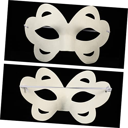 SOPOTUTU 10 Stück Teiliges DIY Weiße Papiermasken zum Bemalen Umweltfreundliche Blanko Masken aus Papiermaschee Party und Halloween Cosplay Requisiten für Erwachsene von SOPOTUTU