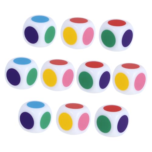 SOPOTUTU 10 Stück Teiliges Farbiger Siebdruckwürfel Leichtes Lernspielzeug zur Farberkennung und Zahlenzählung für Vorschule Kindergarten SOPOTUTU 10 Stück Teiliges Farbiger Siebdruckwürfel Leichtes Lernspielzeug zur Farberkennung und Zahlenzählung für Vorschule Kindergarten von SOPOTUTU