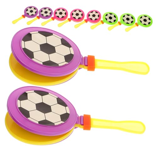 SOPOTUTU 10 Stück Teiliges Fußball Handklatscher Partyspaß Laute Krachmacher Bunte Anfeuerungs clapper für Outdoor Fußballpartys Festival Zubehör von SOPOTUTU