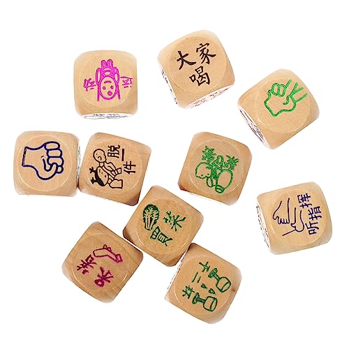 SOPOTUTU 10 Stück Teiliges Holzspielwürfel Bunte Würfel für Familienfeiern Spieleabende und Kinderunterhaltung Kreatives Fantasie und SOPOTUTU 10 Stück Teiliges Holzspielwürfel Bunte Würfel für Familienfeiern Spieleabende und Kinderunterhaltung Kreatives Fantasie und von SOPOTUTU