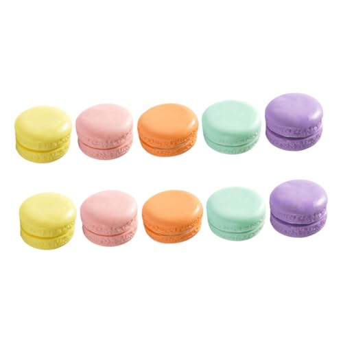 SOPOTUTU 10 Stück Teiliges Künstliche Macaron Modelle aus Stabilem PVC Realistische Dessert Deko für Fotorequisiten Bäckerei Schaufenster Partys und Küchendekoration Leicht und Langlebig von SOPOTUTU