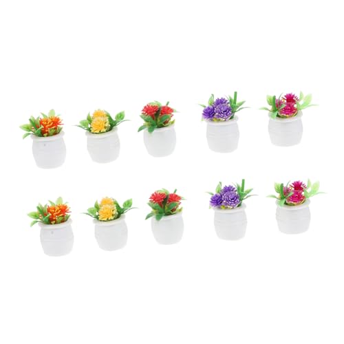 SOPOTUTU 10stücke Mini Bonsai Topfpflanzen Micro Landschaftsmodelle Mini Haus Dekoration DIY Zubehör Landschaftsschmuck Klein Pflanzen von SOPOTUTU