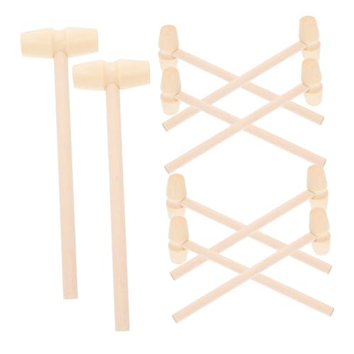 SOPOTUTU 10 Stück Teiliges Mini Holzhammer Holzklopfer zur Hand Auge Koordination für Jungen und Mädchen Geeignet Pädagogisches Junge Mädchen von SOPOTUTU