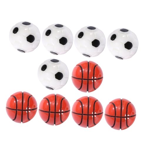 SOPOTUTU 10 Stück Teiliges Mini Miniatur Fußball und Basketball Dekoration Kleines Haus Ornament Vielseitige Miniatur Landschaftsaccessoires für Wohnzimmer Büro und Garten von SOPOTUTU