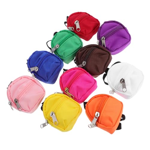 SOPOTUTU 10 Stück Teiliges Mini Puppen Rucksack mit Reißverschluss Leichte Cartoon Puppentaschen für Vielseitige Mini Schulrucksäcke Geeignet für Verschiedene Puppen zum Rollenspiel und SOPOTUTU 10 Stück Teiliges Mini Puppen Rucksack mit Reißverschluss Leichte Cartoon Puppentaschen für Vielseitige Mini Schulrucksäcke Geeignet für Verschiedene Puppen zum Rollenspiel und von SOPOTUTU