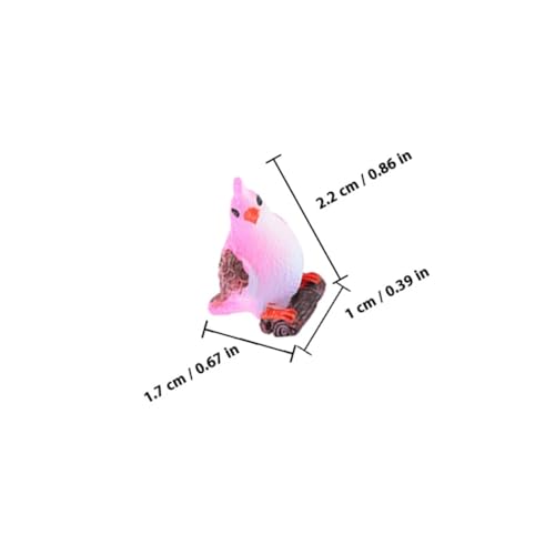 SOPOTUTU 10 Stück Teiliges Miniatur Papageien Figuren aus Widerstandsfähigem Harz Niedliche Kompakte Vogel Ornamente für Garten Tischdekoration Farblich Gemischt Langlebig und Vielseitig von SOPOTUTU