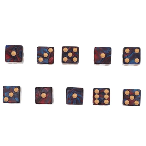 SOPOTUTU 10 Stück Teiliges Seitige Bunte Acrylwürfel mit Großen Löchern Langlebige Spielwürfel für Partyspiele Familienunterhaltung Lernspiele und Outdoor Aktivitäten von SOPOTUTU