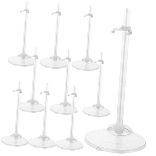 SOPOTUTU 10 Stück Teiliges Transparente Puppenhalter mit Taillenklemme Stabile Kunststoff Doll Display Ständer für Sammler zum Schutz Stilvollen Präsentation von Puppen von SOPOTUTU