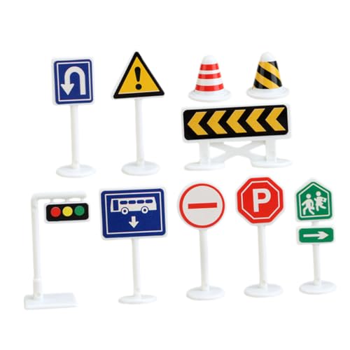 SOPOTUTU 10 Stück Teiliges Verkehrsschilder Spielset Realistische Mini Straßenverkehrszeichen Bunte Lernspielzeug für Sandtisch und Baustellenfahrzeuge Kompakt und Leicht zu Verstauen SOPOTUTU 10 Stück Teiliges Verkehrsschilder Spielset Realistische Mini Straßenverkehrszeichen Bunte Lernspielzeug für Sandtisch und Baustellenfahrzeuge Kompakt und Leicht zu Verstauen von SOPOTUTU